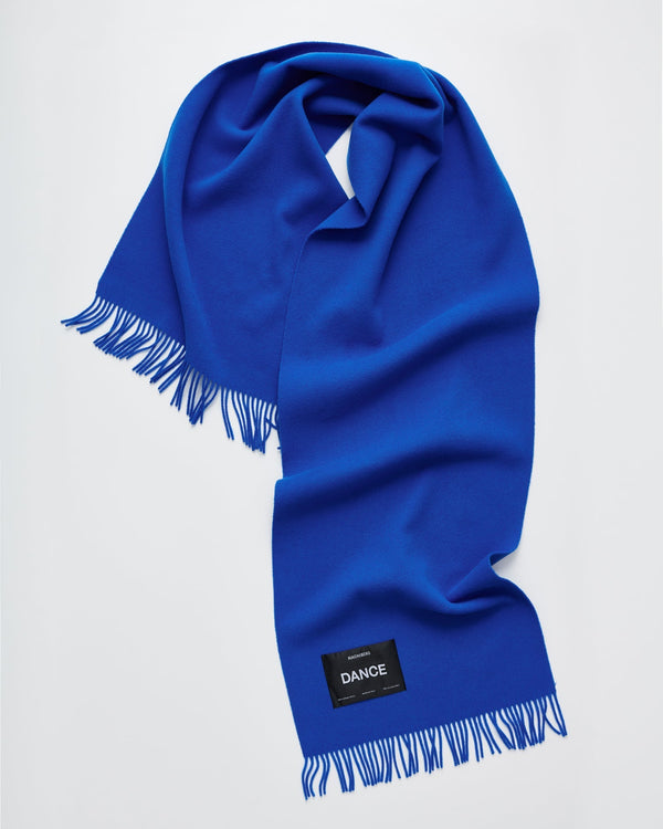 Bold scarf | Disco blue Virgin wool